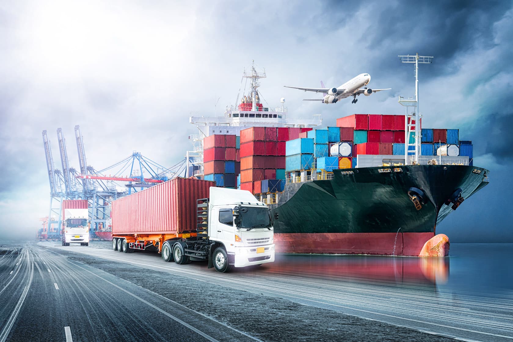 Logistics solutions background